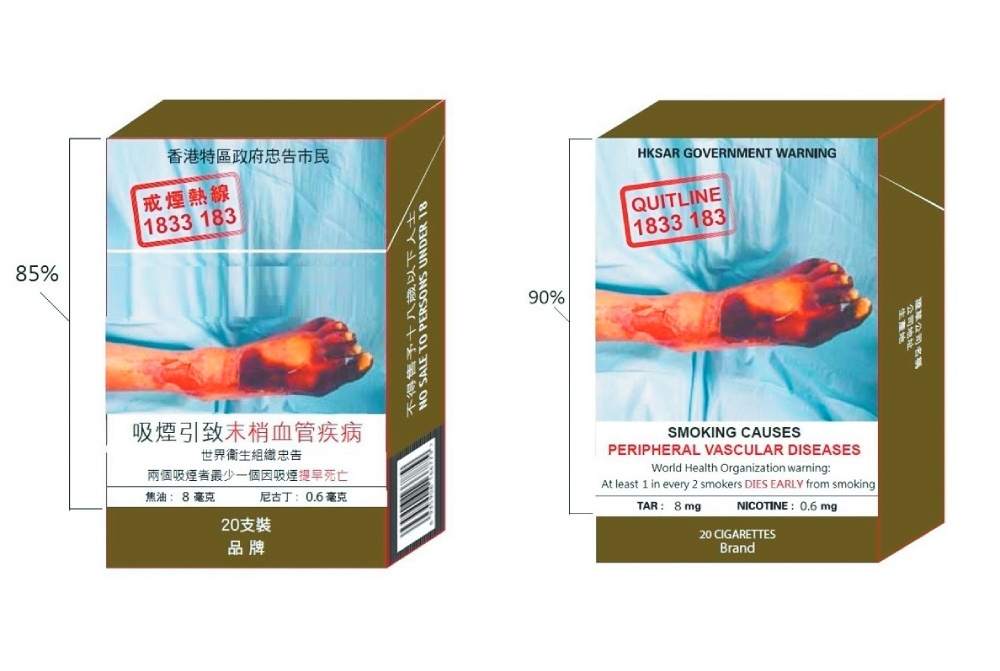 Pictorial health warning and plain packaging